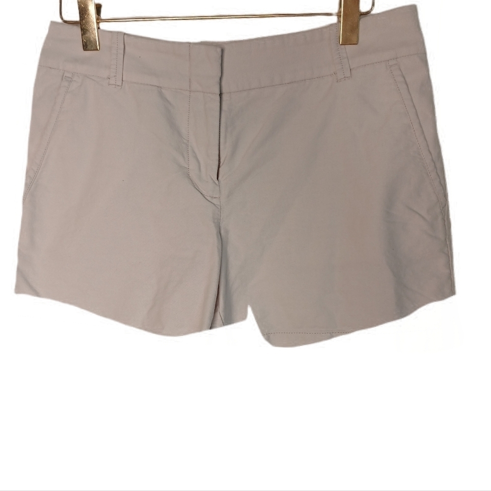 J. Crew White Bermuda Shorts Tailored Cotton Blend